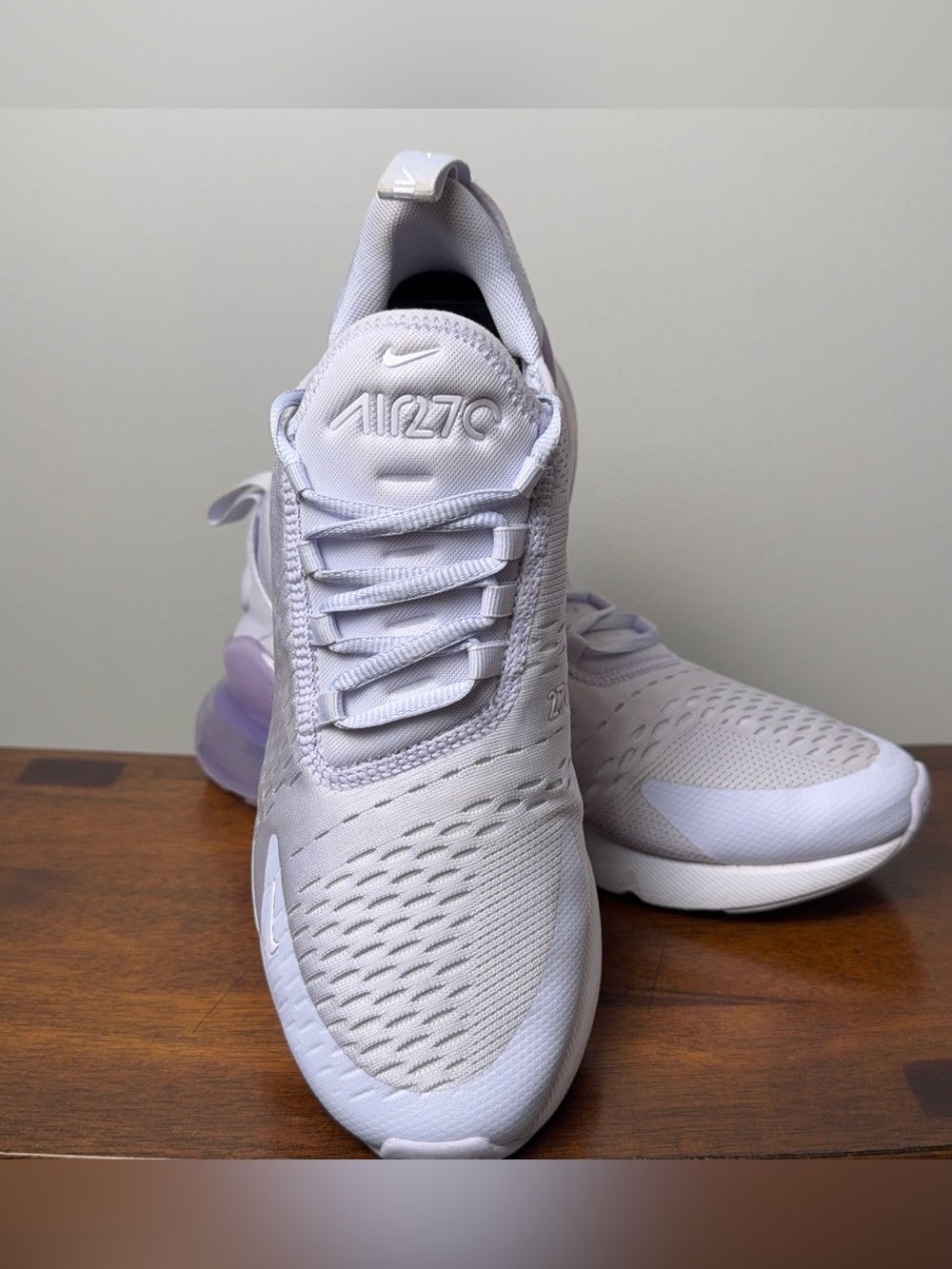 Nike Air Max 270 Women’s Size 9 Amethyst Tint White AH6789-502 Sneakers